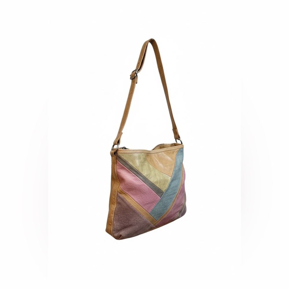 Multicolor Patchwork Leather Handbag - image 2